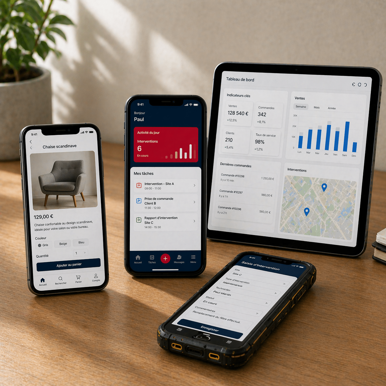 Domaines d'intervention applications mobiles