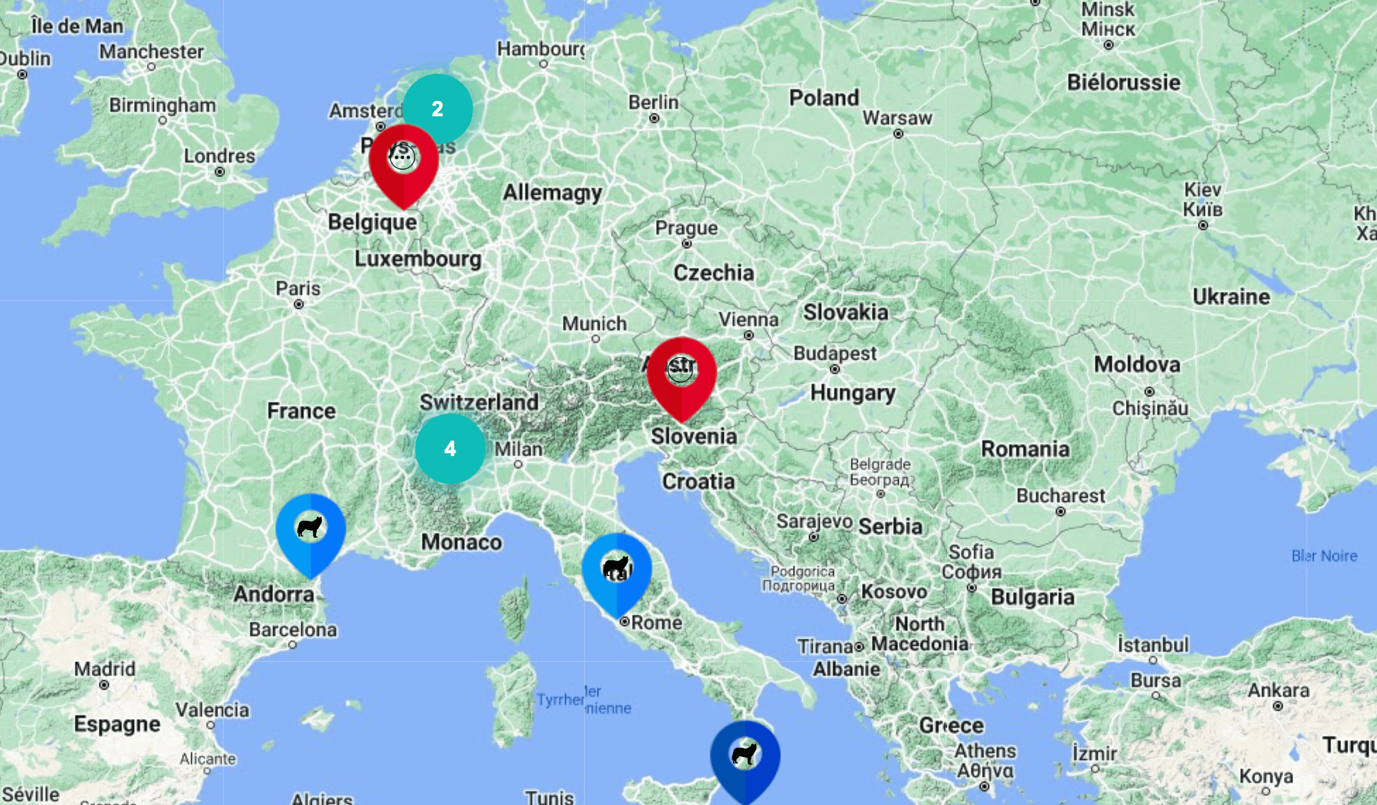 Aperçu du projet Plateforme de géolocalisation collaborative