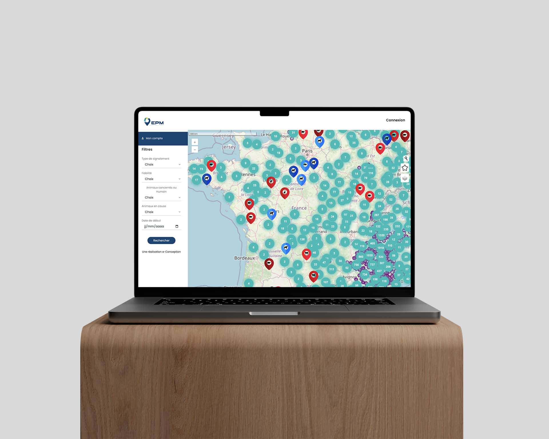 Visuel du projet Plateforme de géolocalisation collaborative