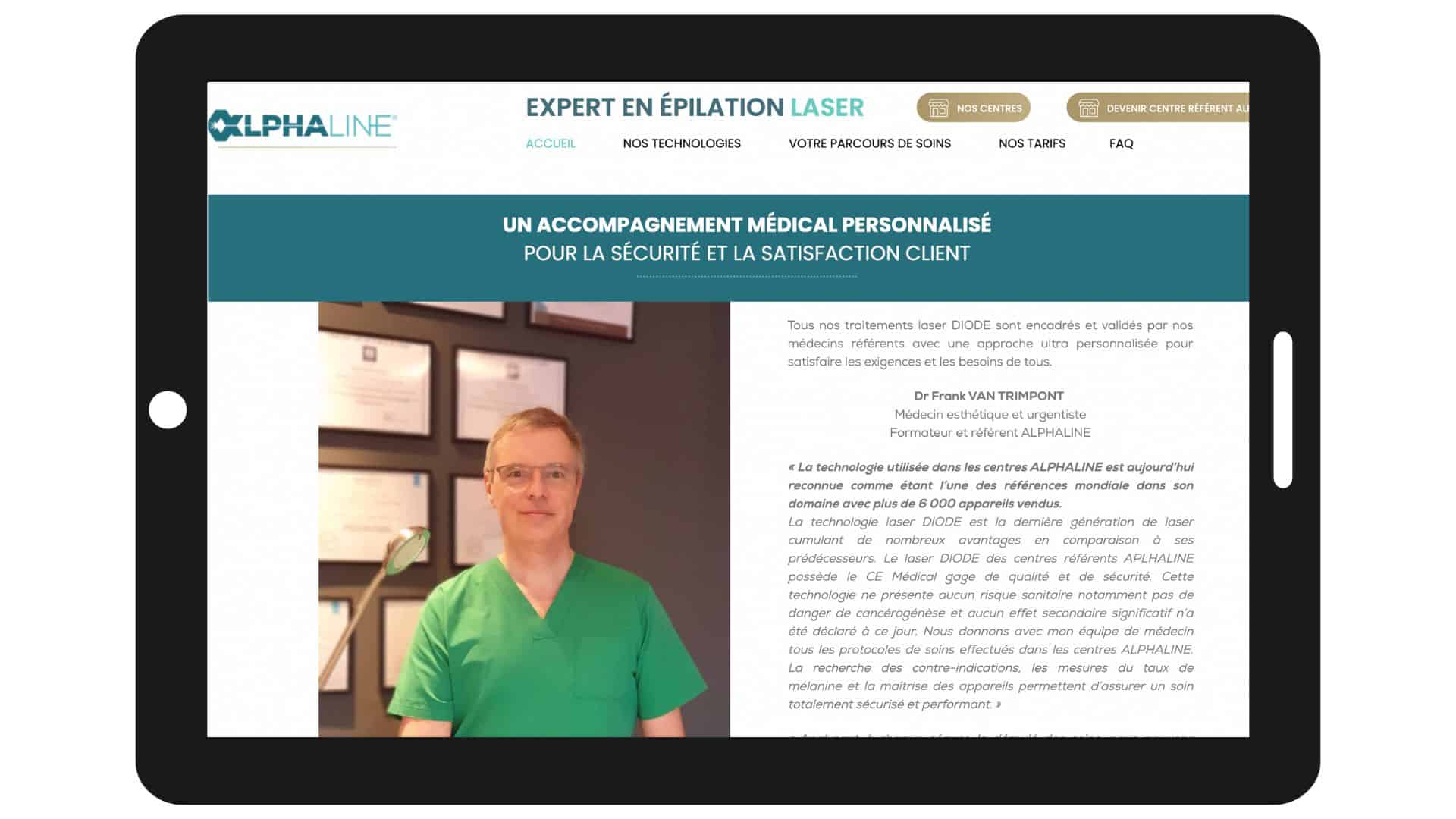 Visuel du projet Développement plateforme de suivi des soins esthétiques