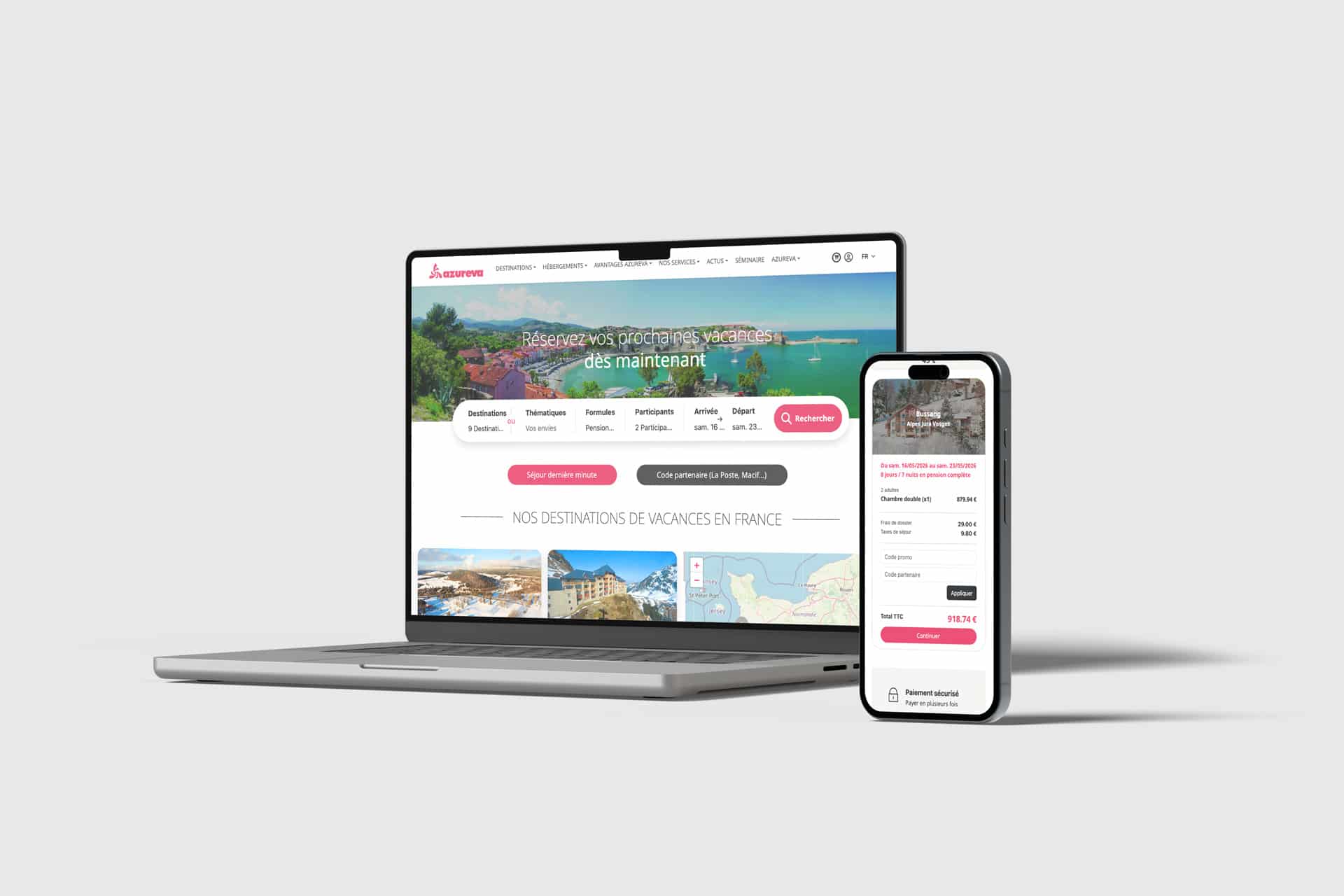 Visuel du projet Refonte site vitrine wordpress et site réservation symfony