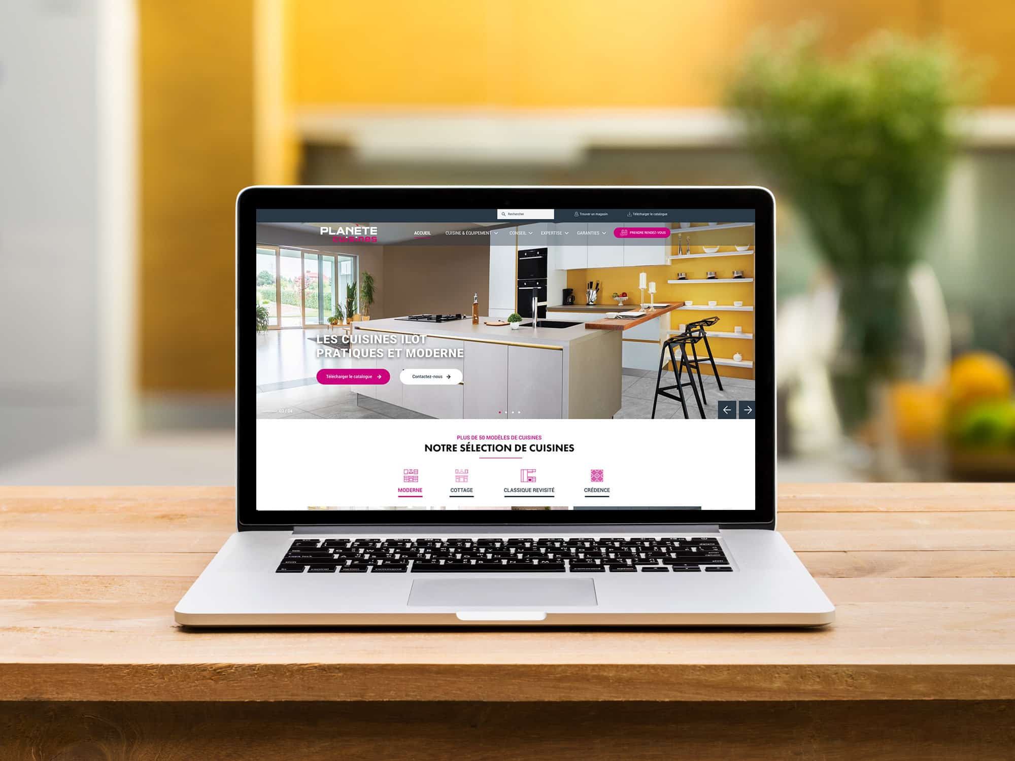 Visuel du projet Communication en ligne site cuisiniste